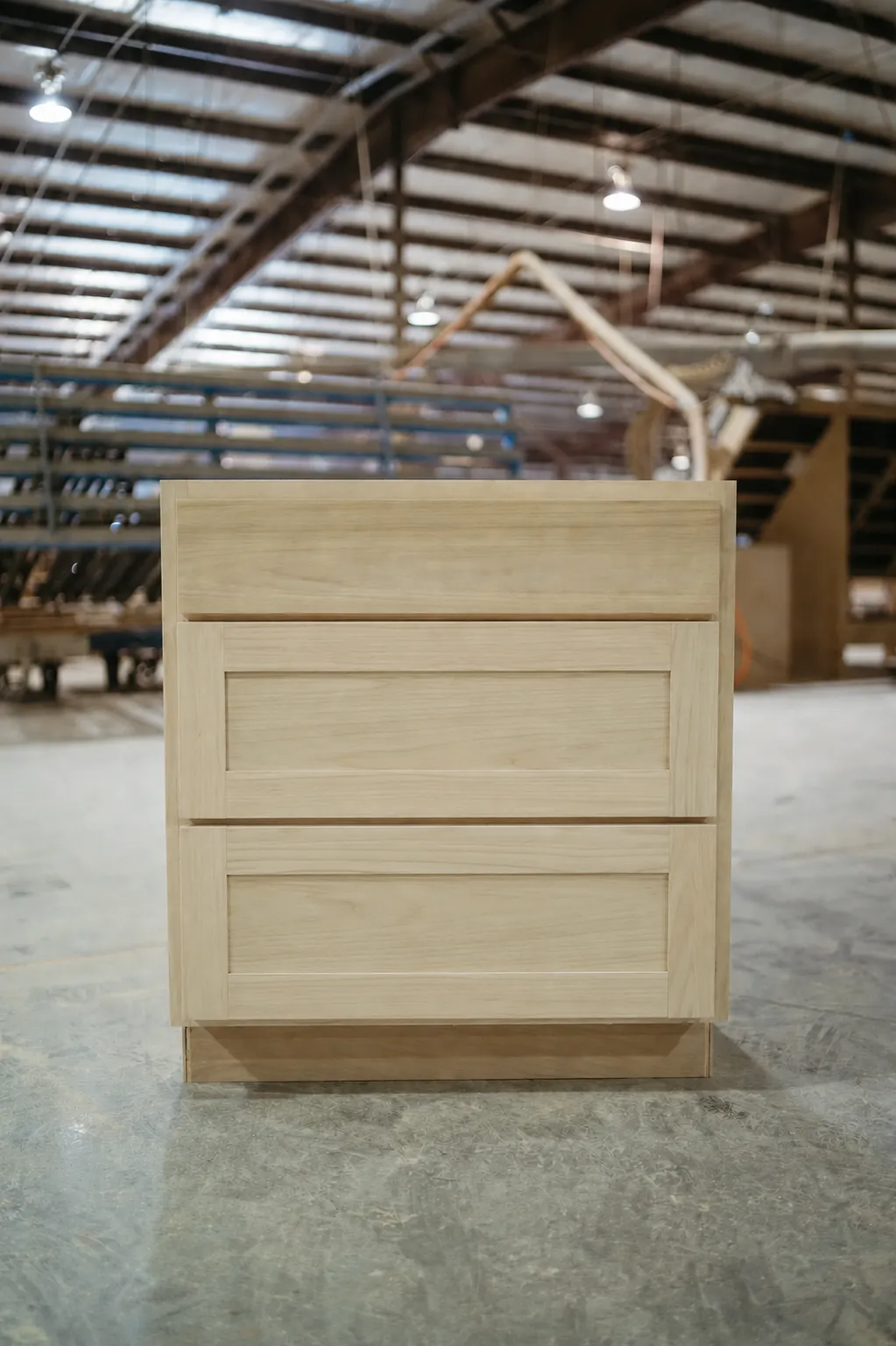 Shaker Style 36" Drawer Base Cabinet - 3 Drawer